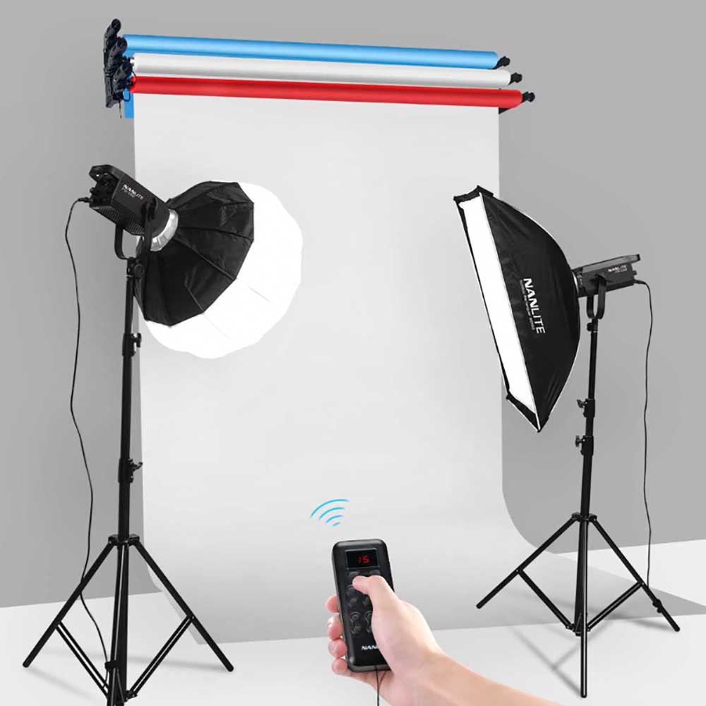 Nanlite Motorised Background Kit 3 Roll with Remote Control