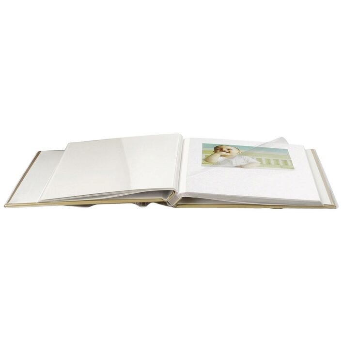 NCL Self Adhesive Slim Gold Refillable Album - White Pages UR1