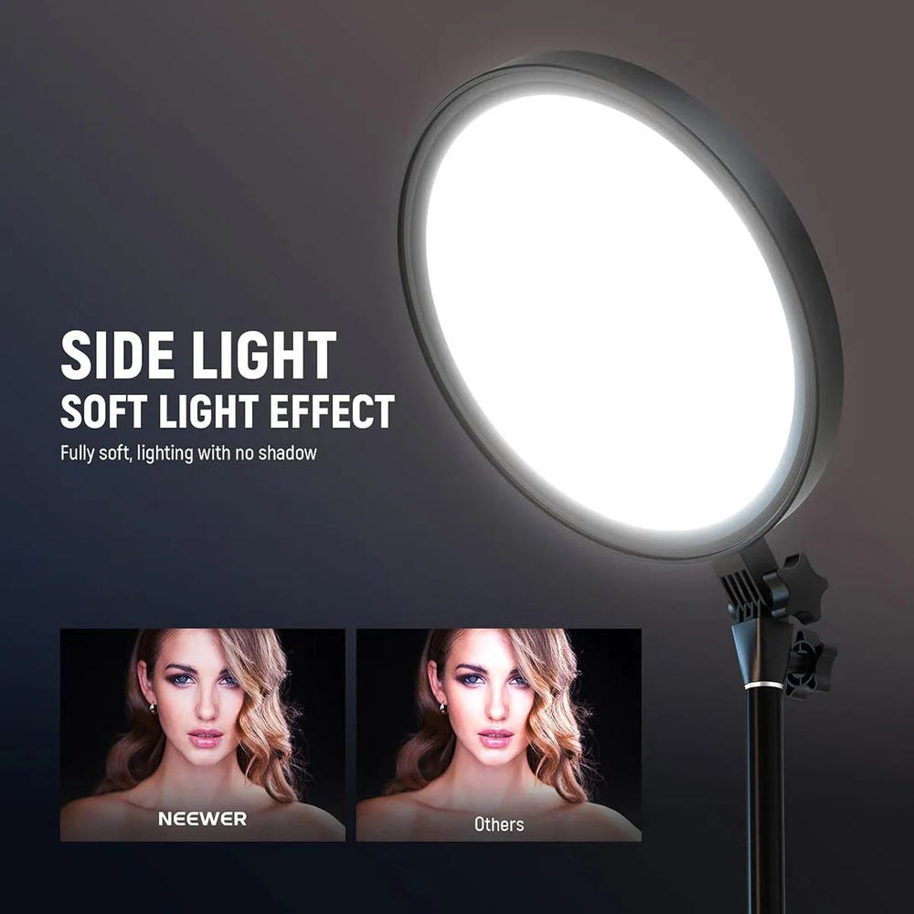 NEEWER BR13 Ring Light with Light Stand and Phone Holder