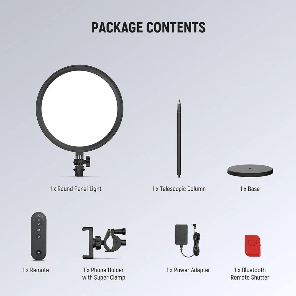NEEWER BR13 Ring Light with Light Stand and Phone Holder