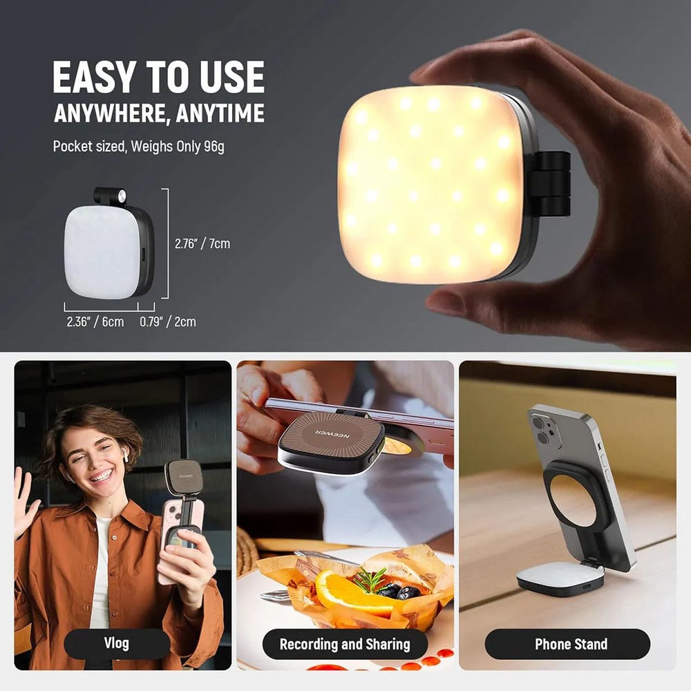 NEEWER NL48B Magnetic Selfie Light - White