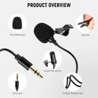 NEEWER CM5 3.5 TRS Lavalier Microphone - 2 Pack