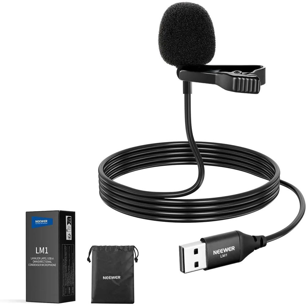 NEEWER LM1 USB-A Lavalier Microphone