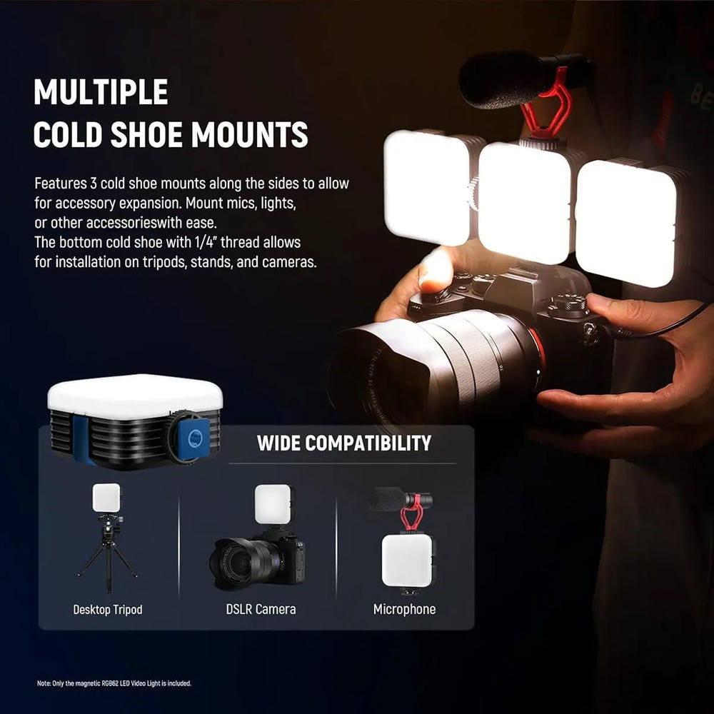 NEEWER RGB62 RGB LED Video Light with App Control