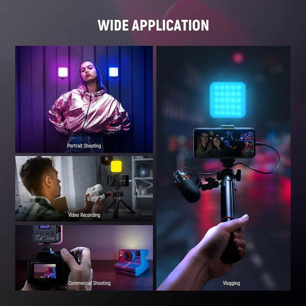 NEEWER RGB62 RGB LED Video Light with App Control