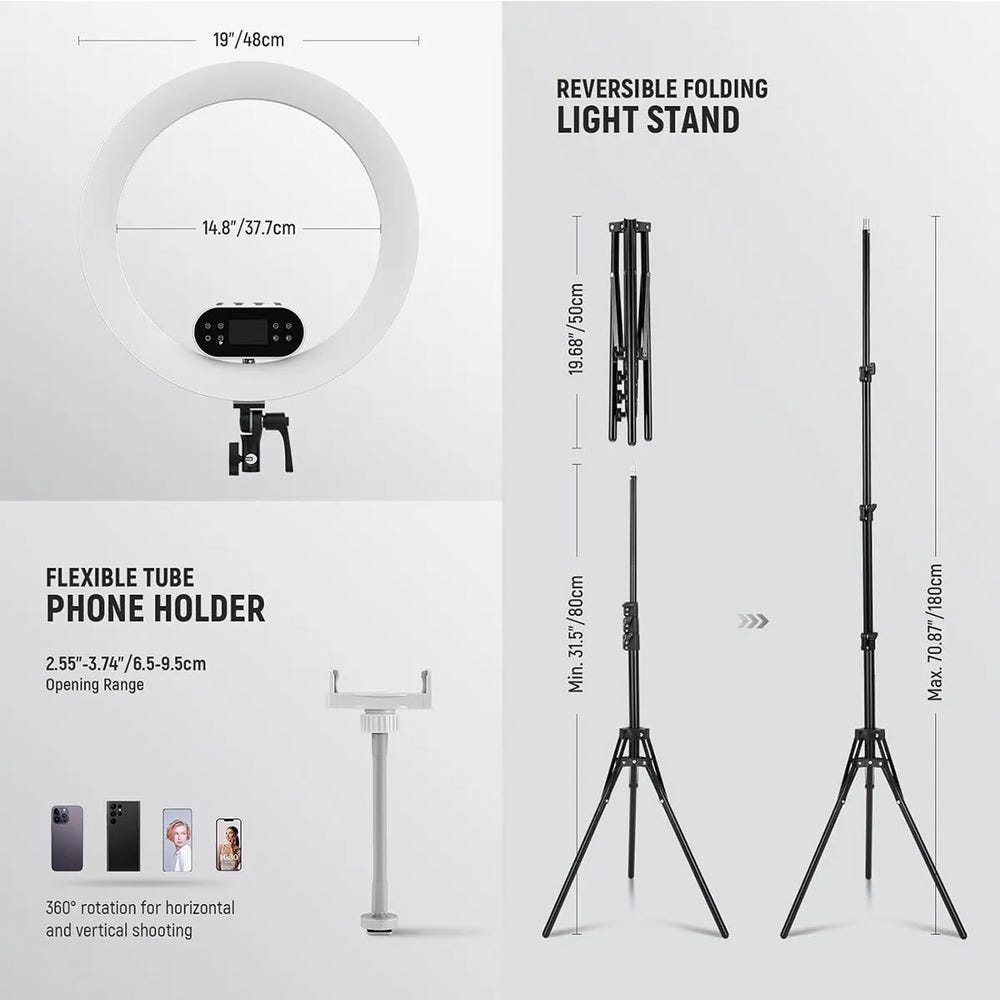 NEEWER RH100B High Power LED Ring Light