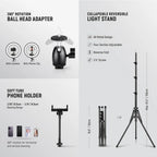 NEEWER RL45C RGB Edge Lit Soft Ring Light with Phone Holder and Light Stand