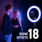 NEEWER RL45C RGB Edge Lit Soft Ring Light with Phone Holder and Light Stand