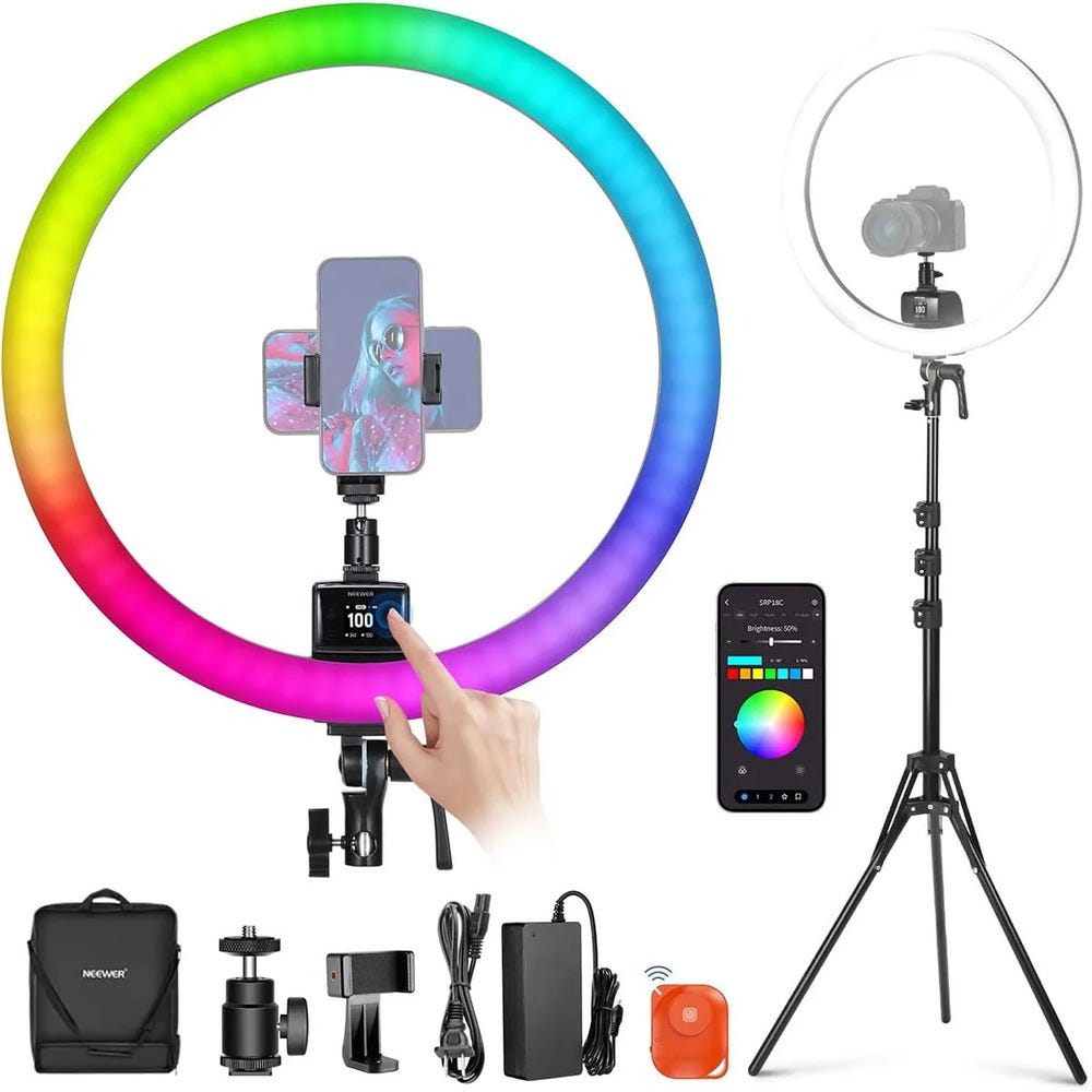 NEEWER SRP18C Ultra-Slim RGB Ring Light