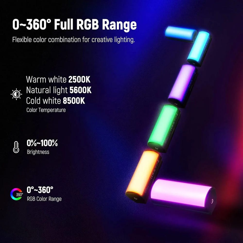 NEEWER TL96RGB Handheld RGB LED Light Wand - 2 Pack