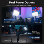 NEEWER NL-288ARC LED Video Light with Light Stand - 2 Pack