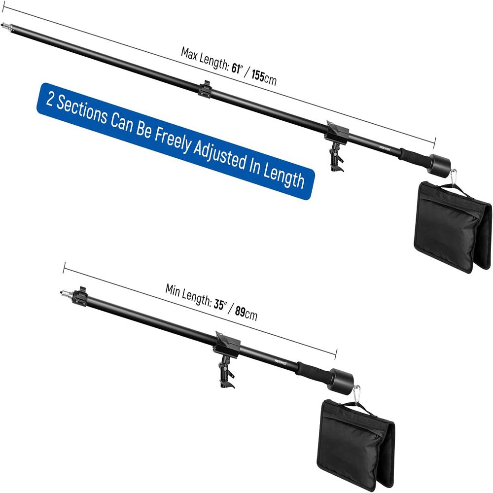 NEEWER 1.55m Boom Arm with 1.5kg Sandbag