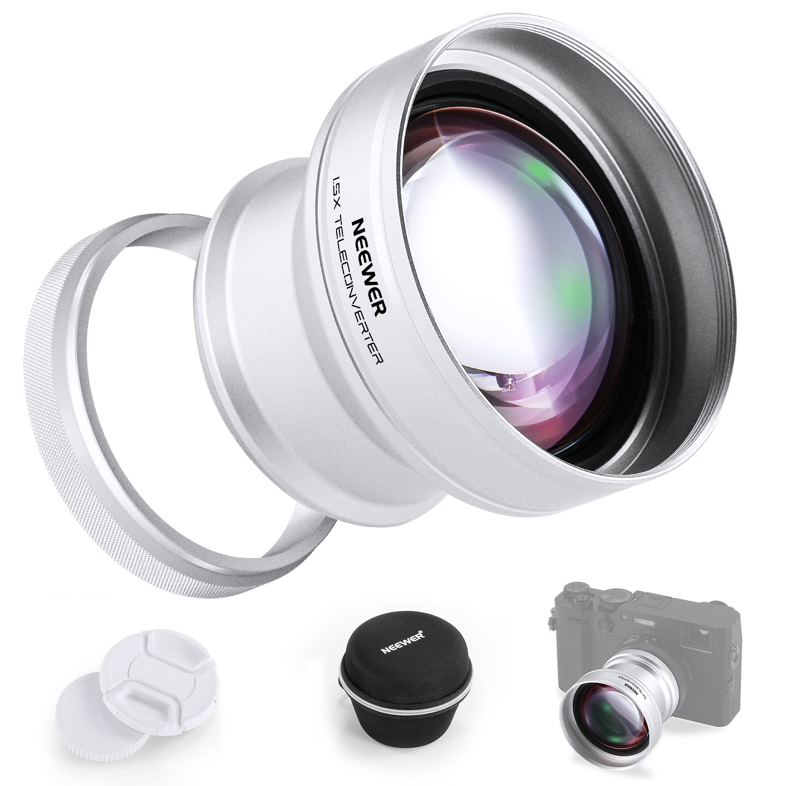 NEEWER 1.5x Teleconverter for Fujifilm X100 Series