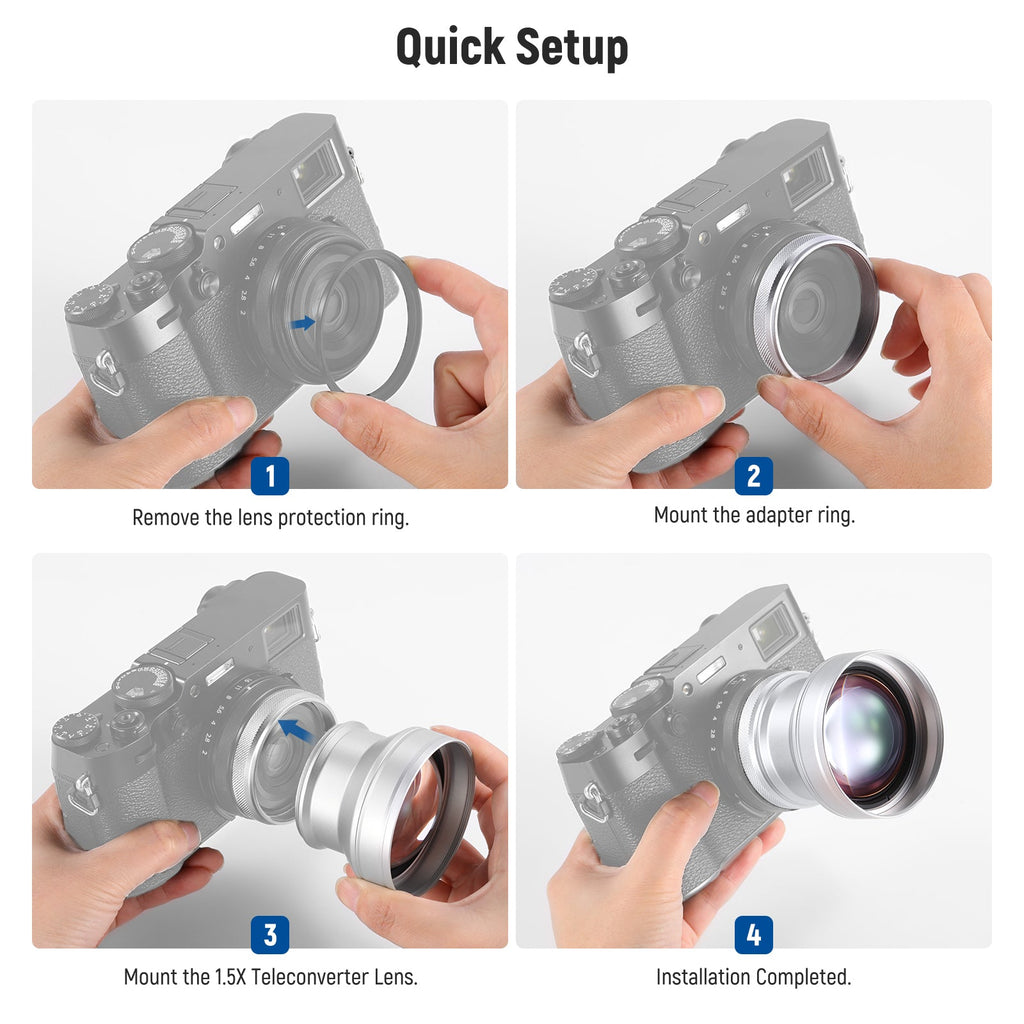 NEEWER 1.5x Teleconverter for Fujifilm X100 Series