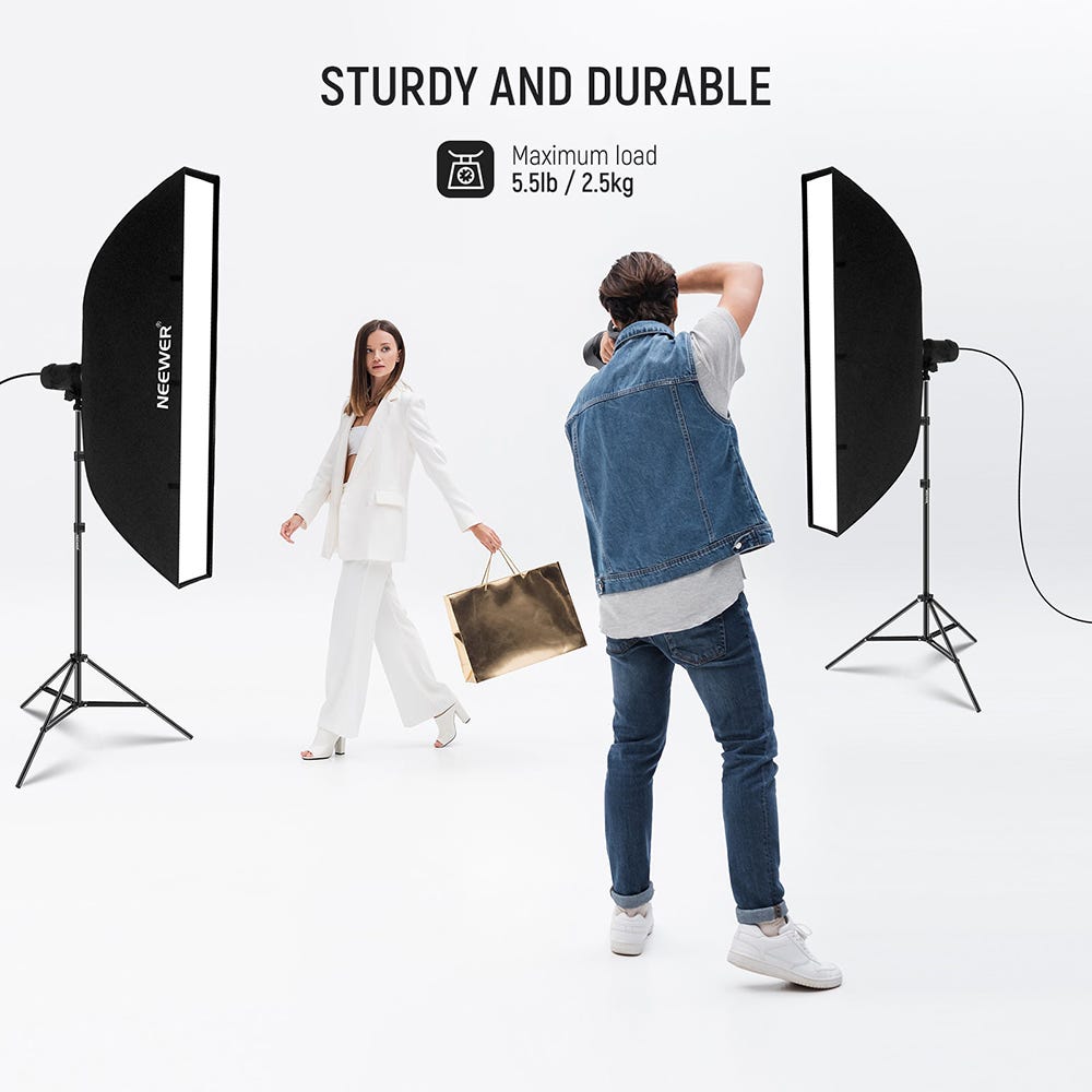 NEEWER 2.1m Aluminium Light Stand - 2 Pack