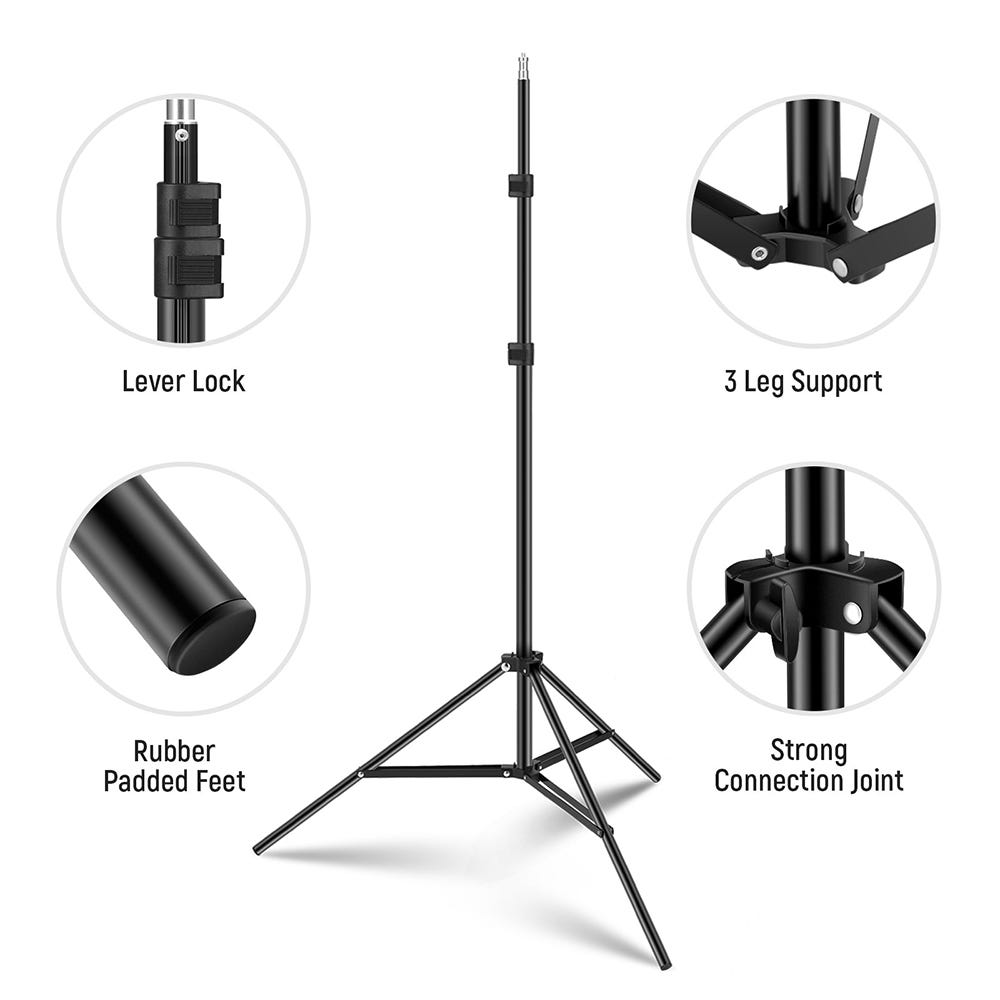 NEEWER 2.1m Aluminium Light Stand - 2 Pack