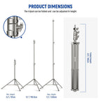 NEEWER 2.2m Stainless Steel Light Stand