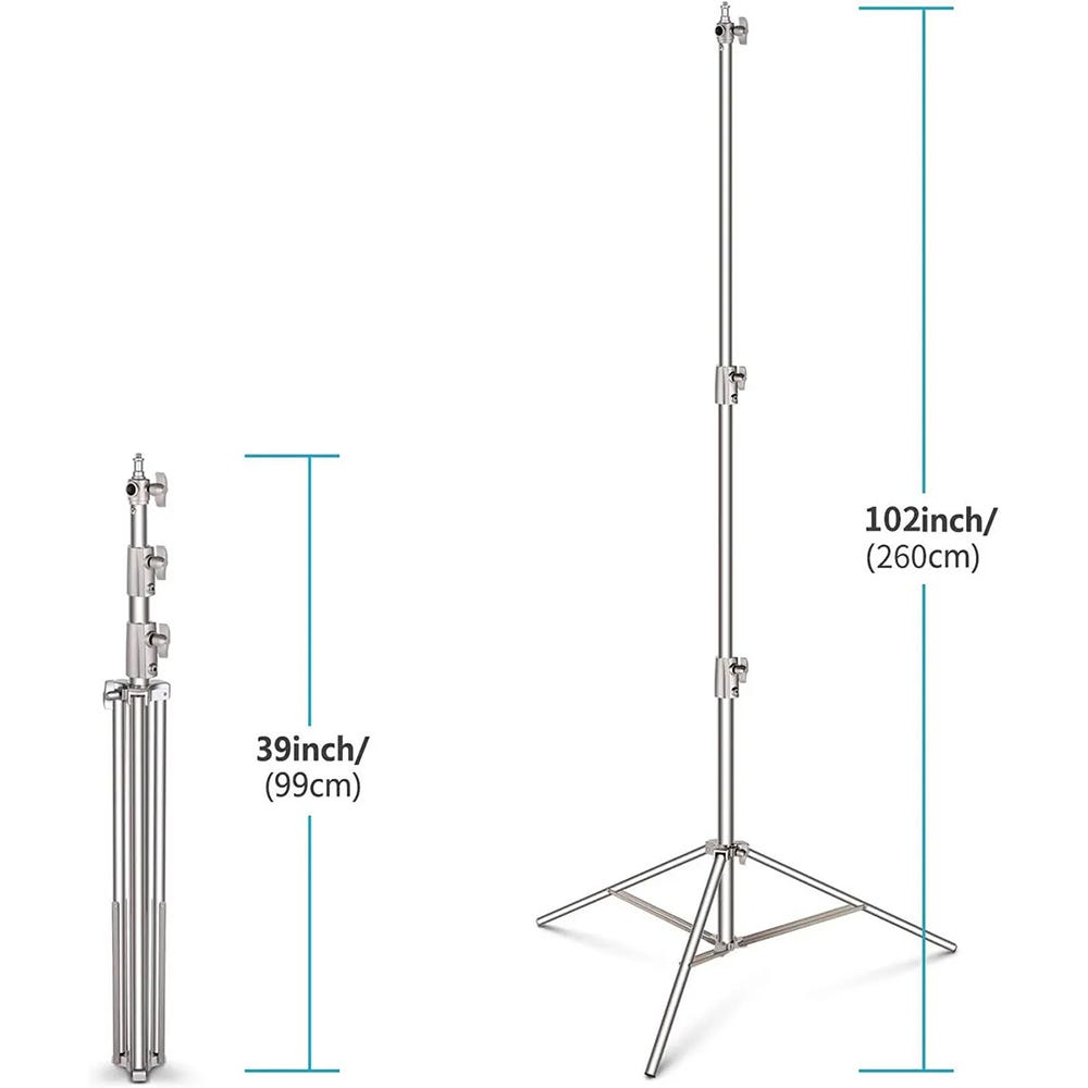 NEEWER 2.6m Stainless Steel Light Stand