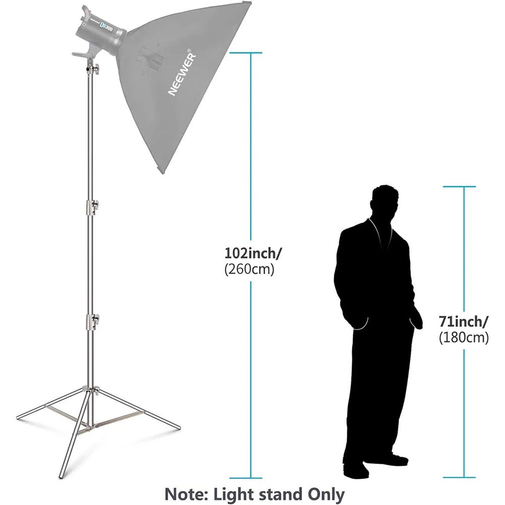 NEEWER 2.6m Stainless Steel Light Stand
