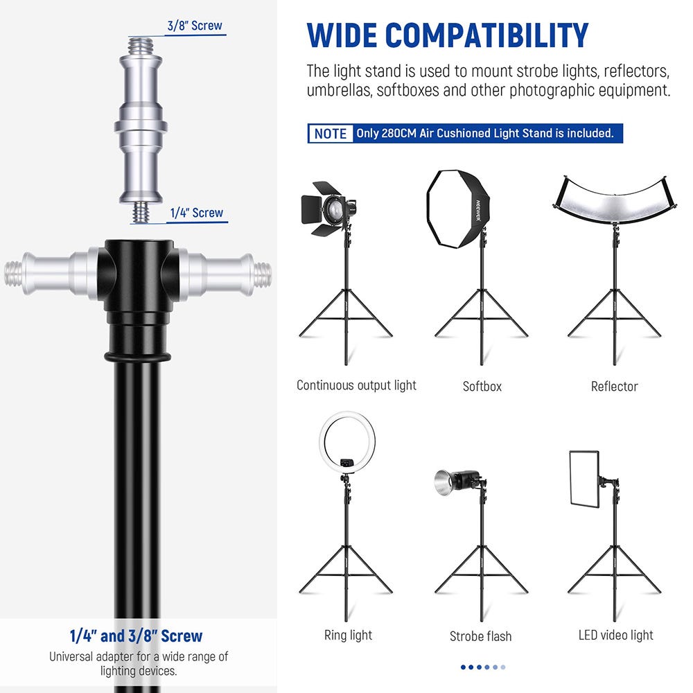 NEEWER 2.8m Air Cushioned Light Stand