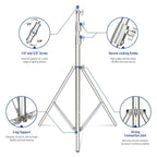 NEEWER 2.8m Stainless Steel Light Stand