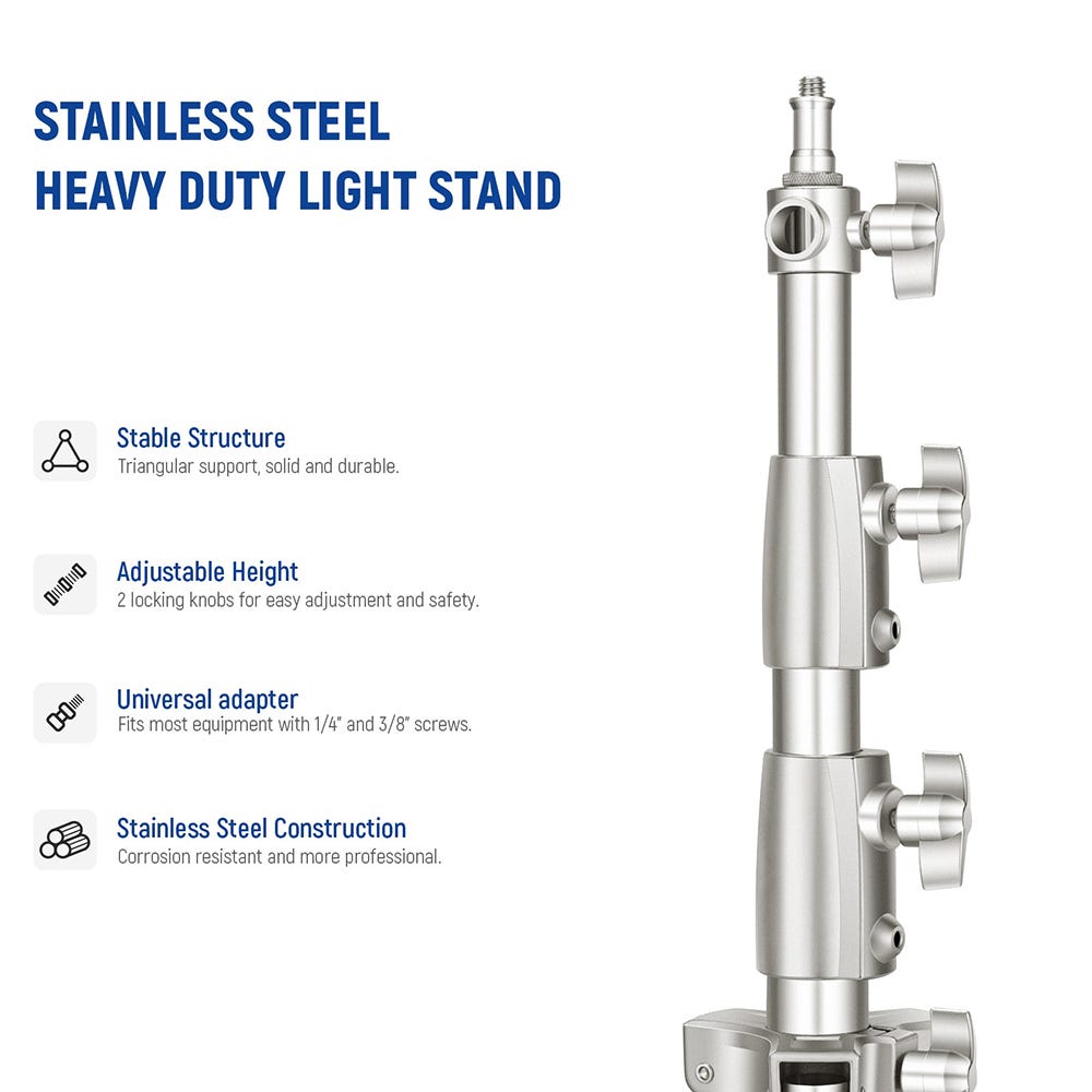 NEEWER 2.8m Stainless Steel Light Stand