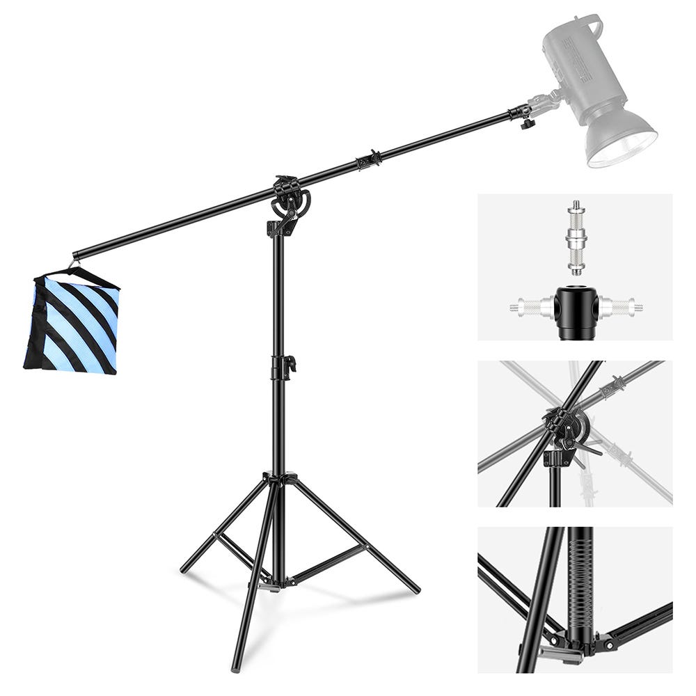 NEEWER 2.95m Light Stand with Boom Arm