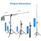 NEEWER 2.95m Light Stand with Boom Arm