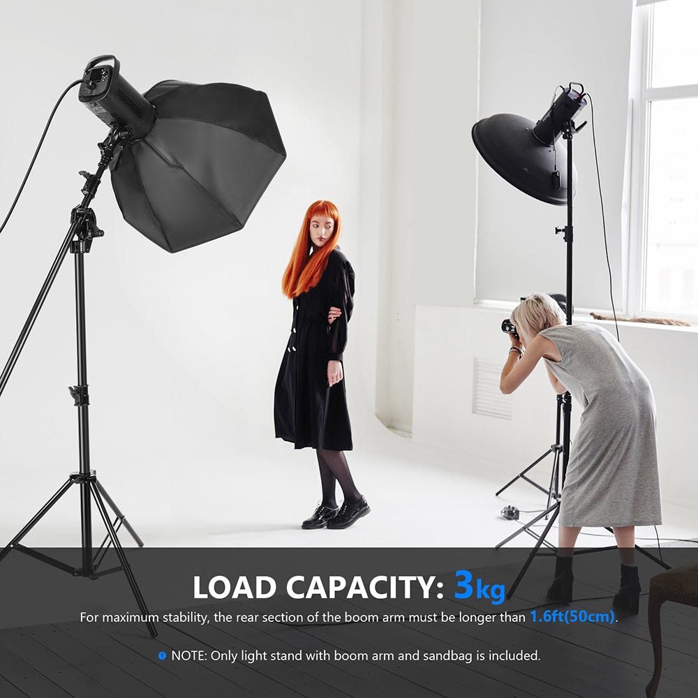 NEEWER 2.95m Light Stand with Boom Arm