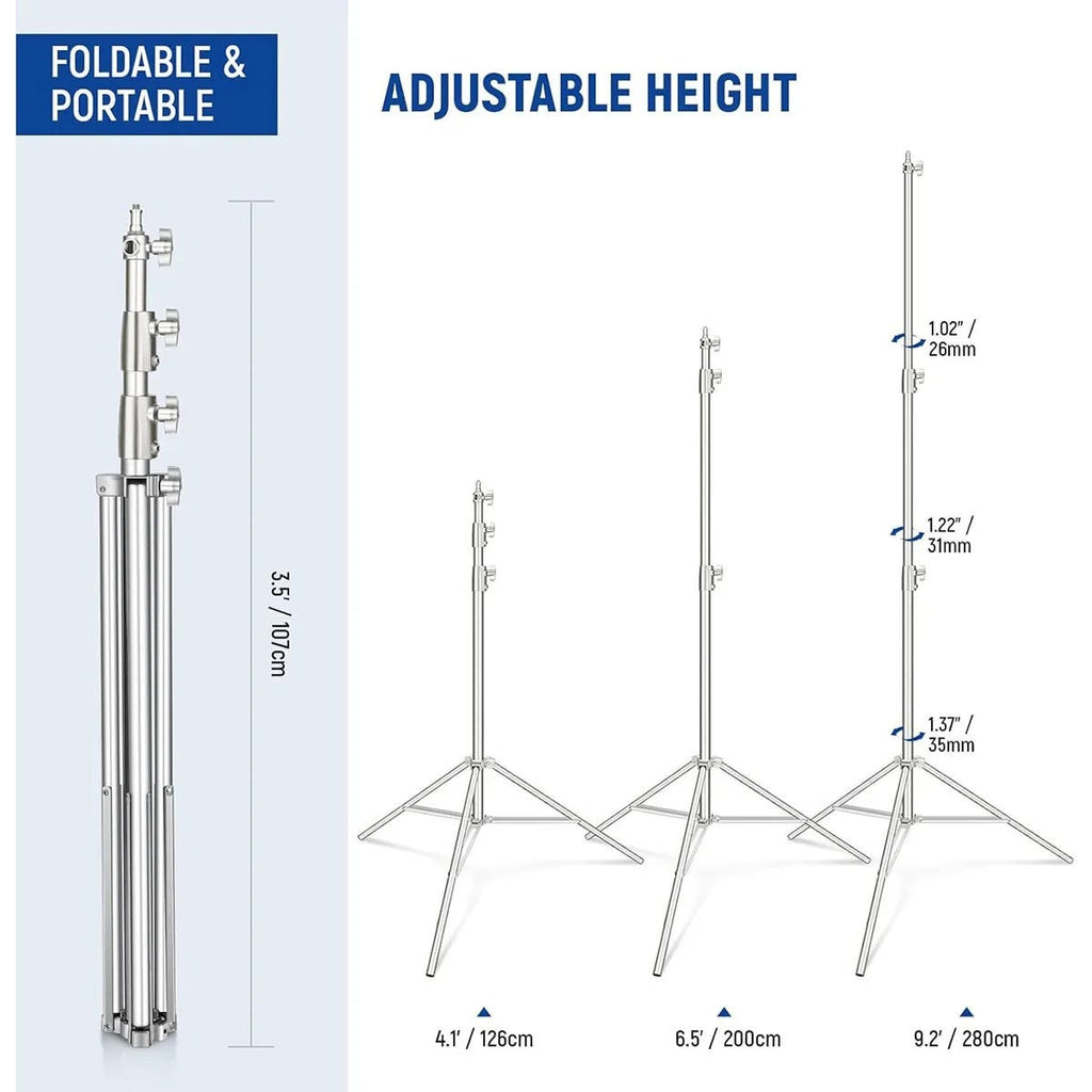 NEEWER 2m Stainless Steel Light Stand
