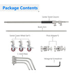 NEEWER 3.3m Metal C-Stand with Boom Arm and Wheels