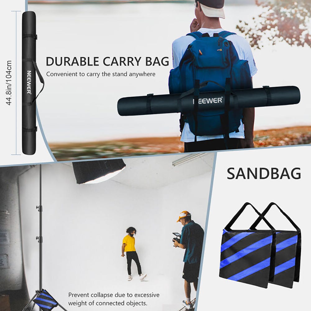 NEEWER 3m Light Stand with Sandbag