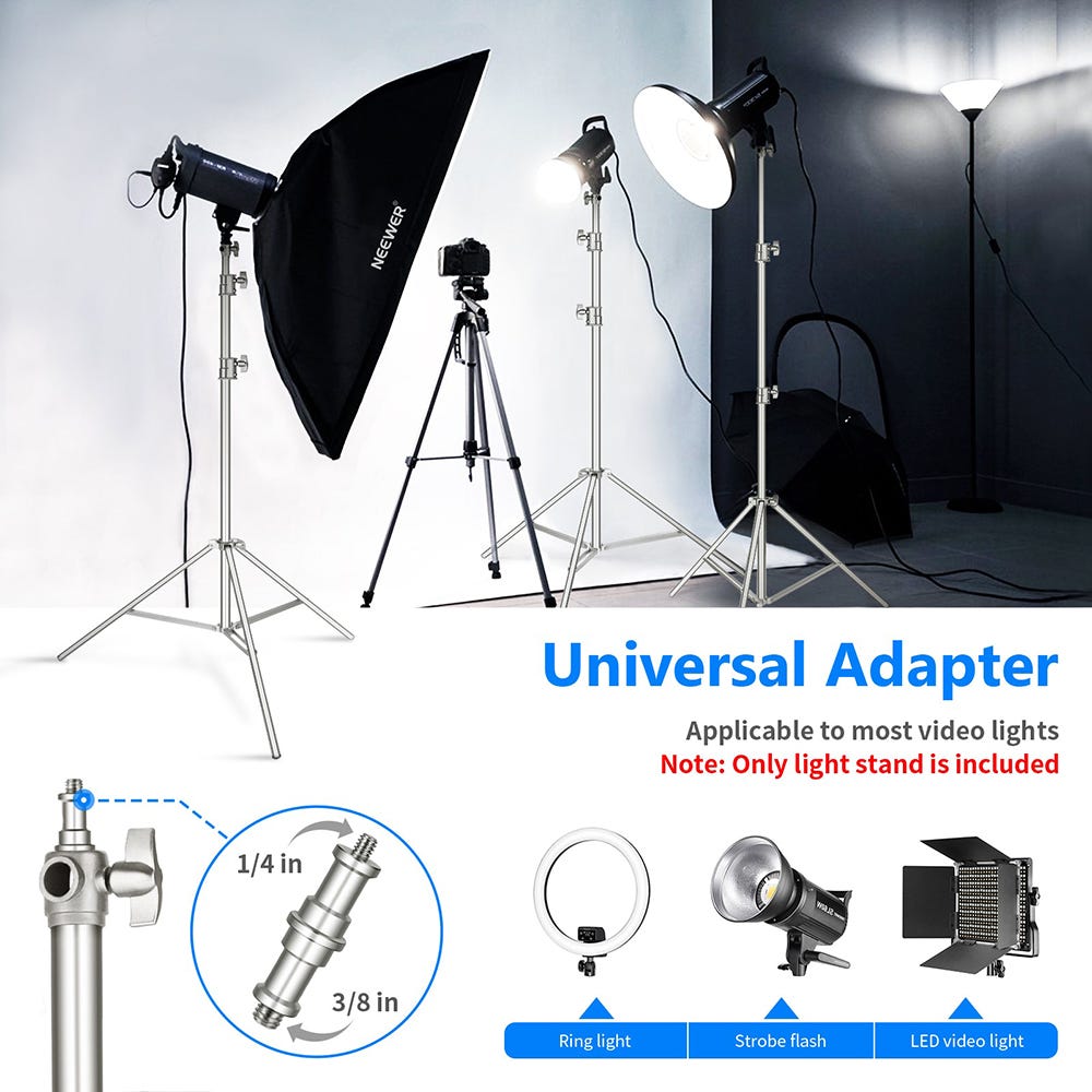 NEEWER 3m Stainless Steel Light Stand