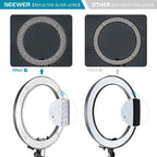 NEEWER 48cm Ring Light with Phone Holder and Light Stand