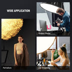 NEEWER 55cm Deep Parabolic Quick Release Softbox with Honeycomb Grid