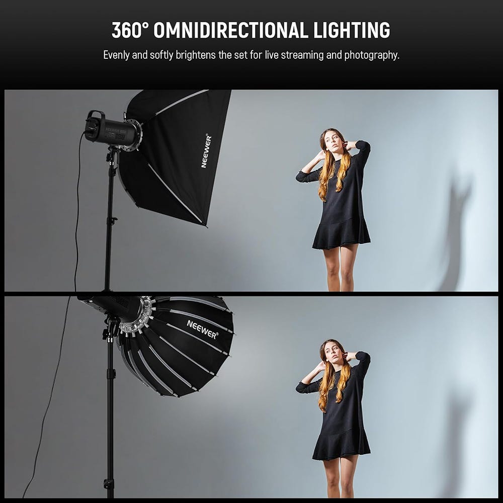 NEEWER 55cm Quick Release Parabolic Bowens Mount Softbox