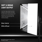 NEEWER 60x60cm Softbox Kit with E27 Sockets - 2 Pack