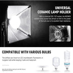 NEEWER 60x60cm Softbox with Lights and Light Stand - 2 Pack
