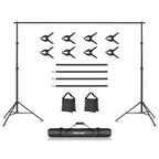 NEEWER Backdrop Support System 3 x 2.1m with 2 Sandbags and 8 Clamps