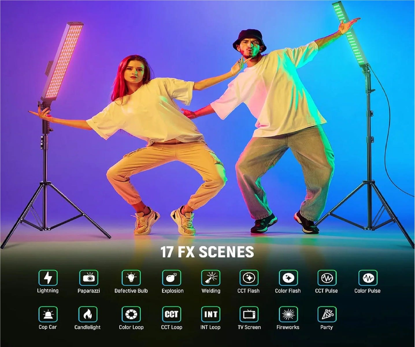 NEEWER BH20C RGB Light with Light Stand