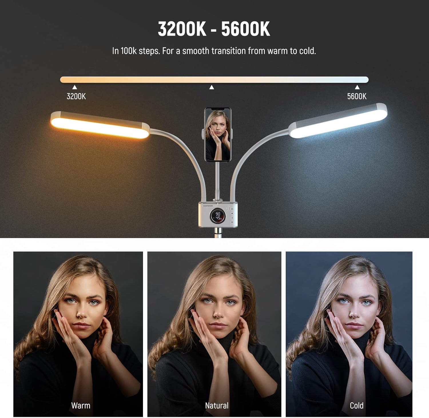 NEEWER BH40B Double Arms LED Fill Light