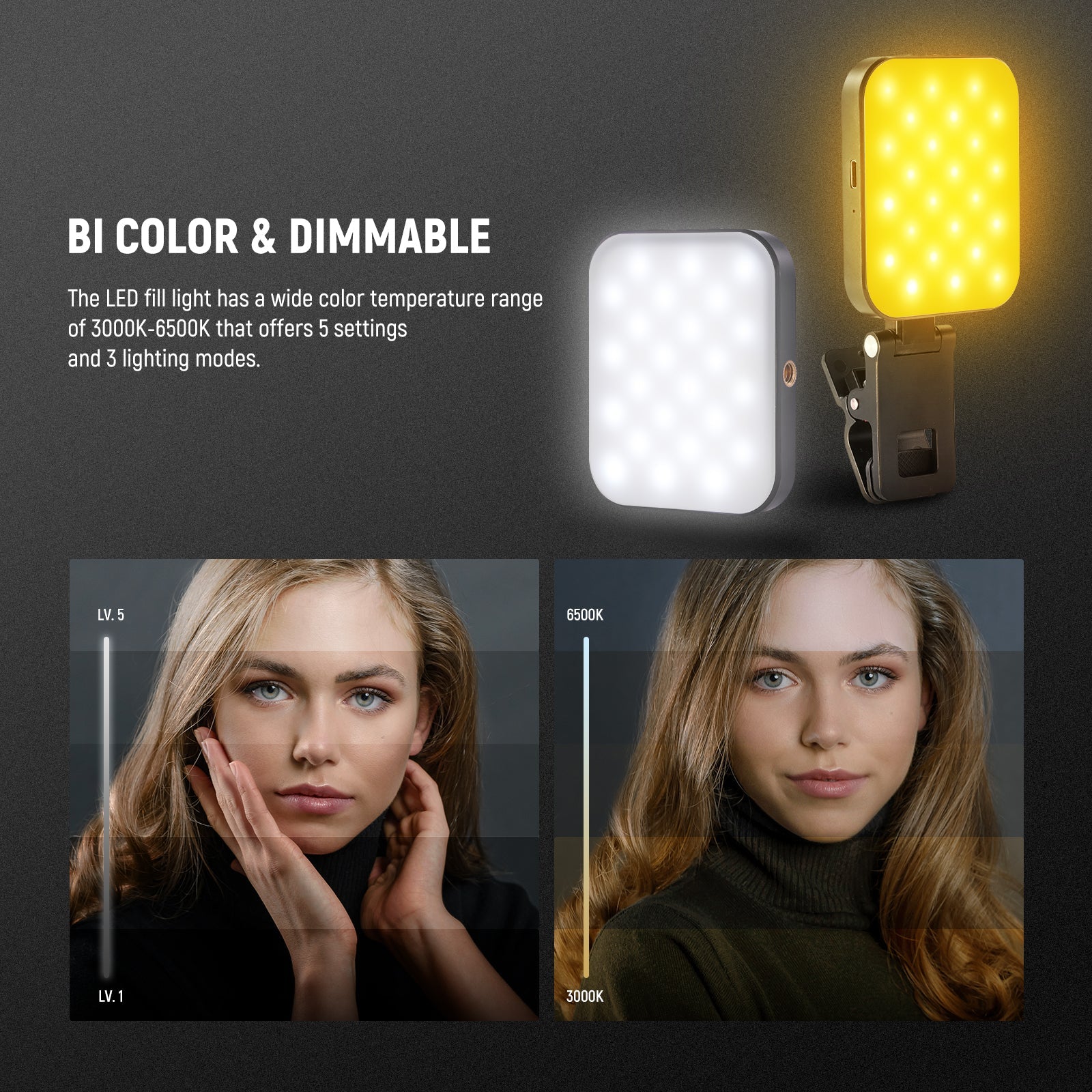 NEEWER BL48B Basic Magnetic Selfie Light