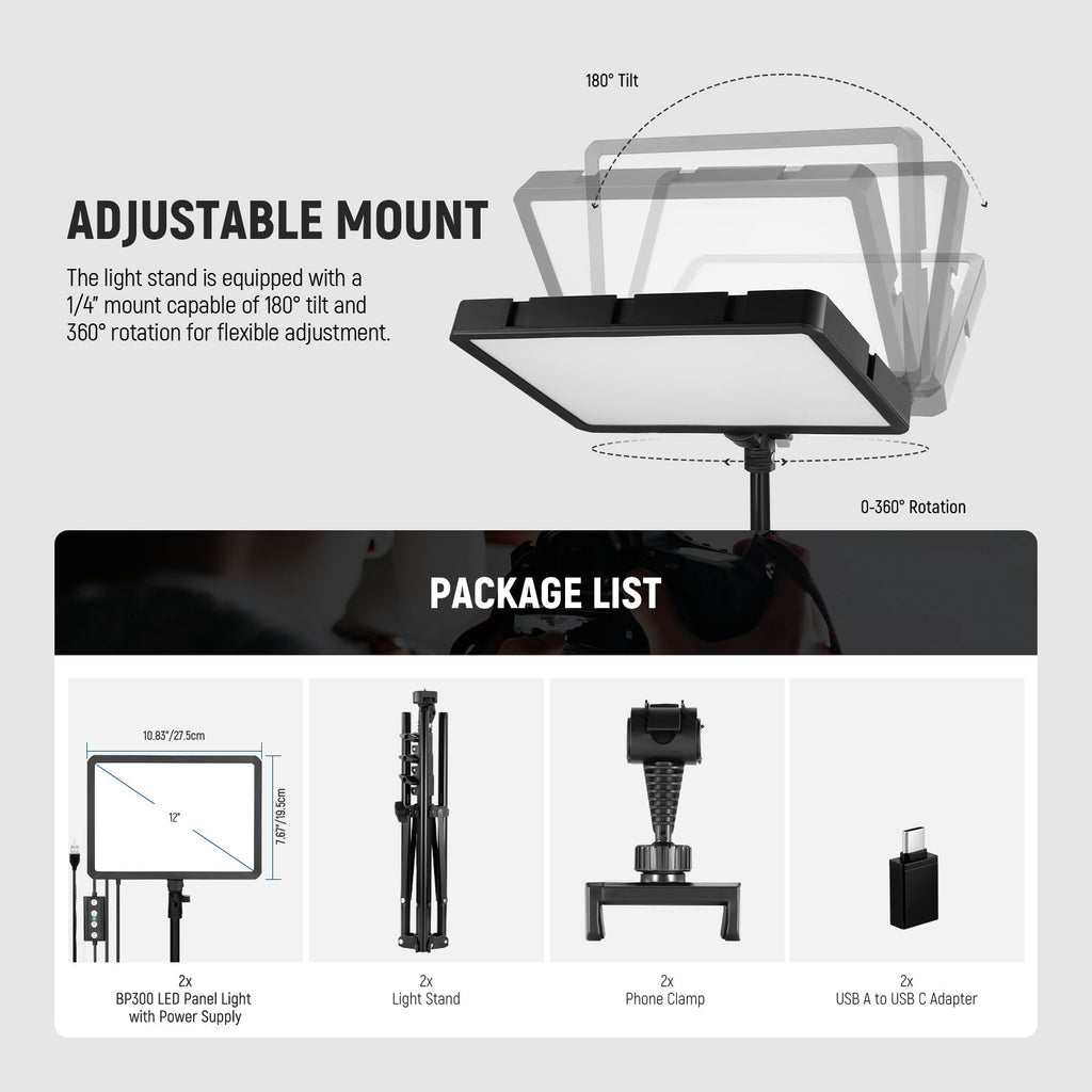 NEEWER BP300 LED Video Light