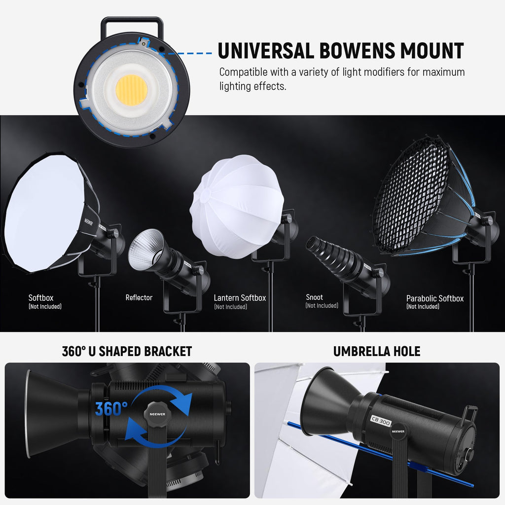 NEEWER C300B Bi-Color Video Light with App Control