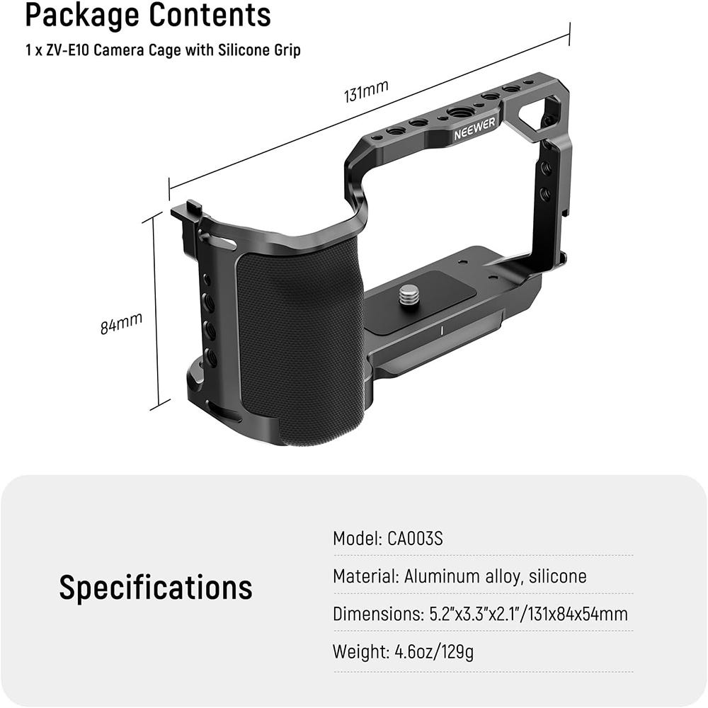 NEEWER CA003S Sony ZV-E10 Camera Cage