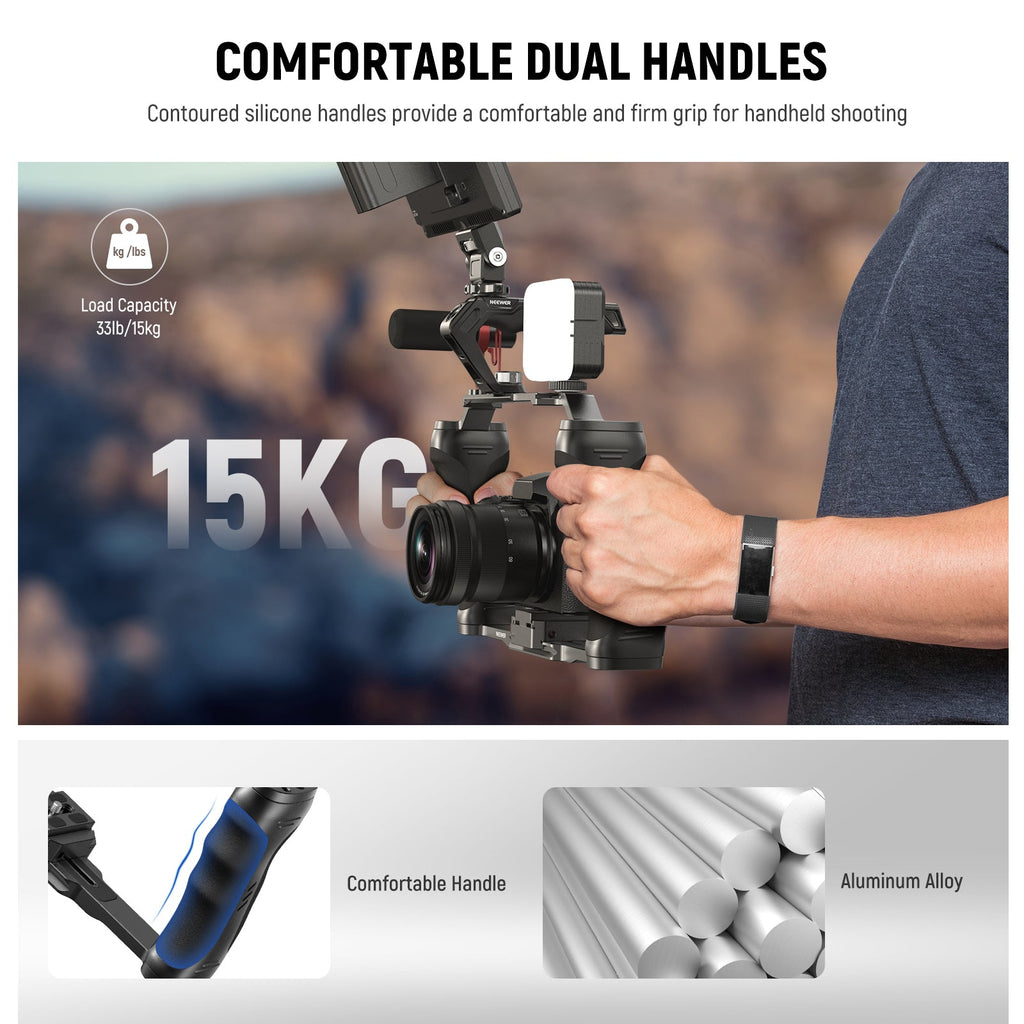 NEEWER CA077 Universal Camera Cage with Arca-Swiss QR Plate 