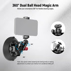 NEEWER CA105 4.5" Suction Cup Camera Mount with Magic Arm