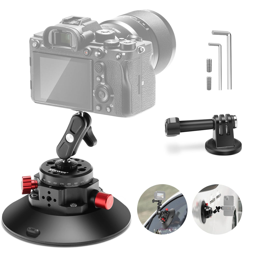 NEEWER Camera Suction Cup Mount 