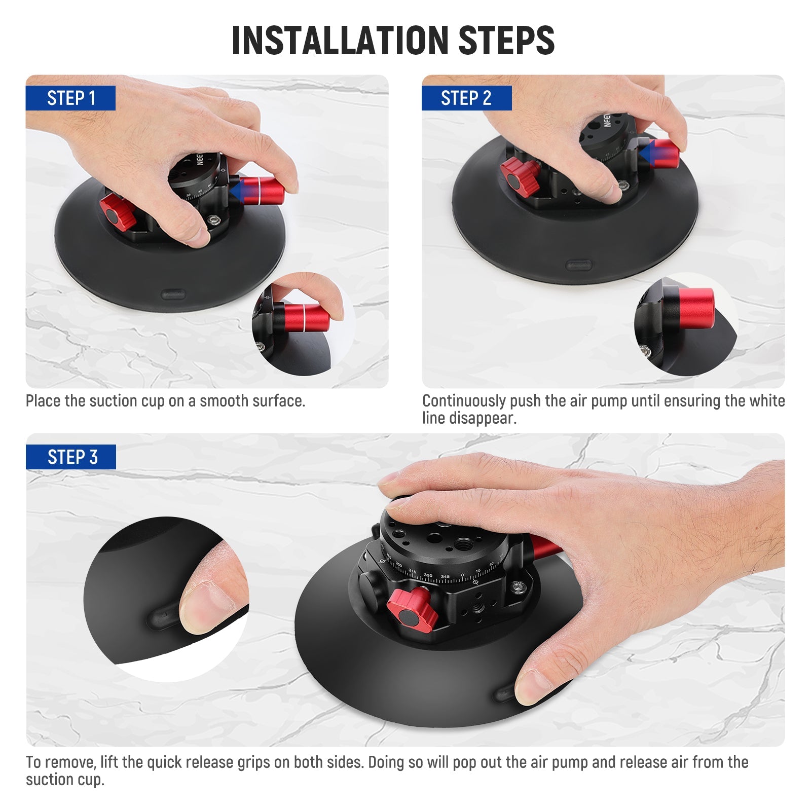 NEEWER Camera Suction Cup Mount 