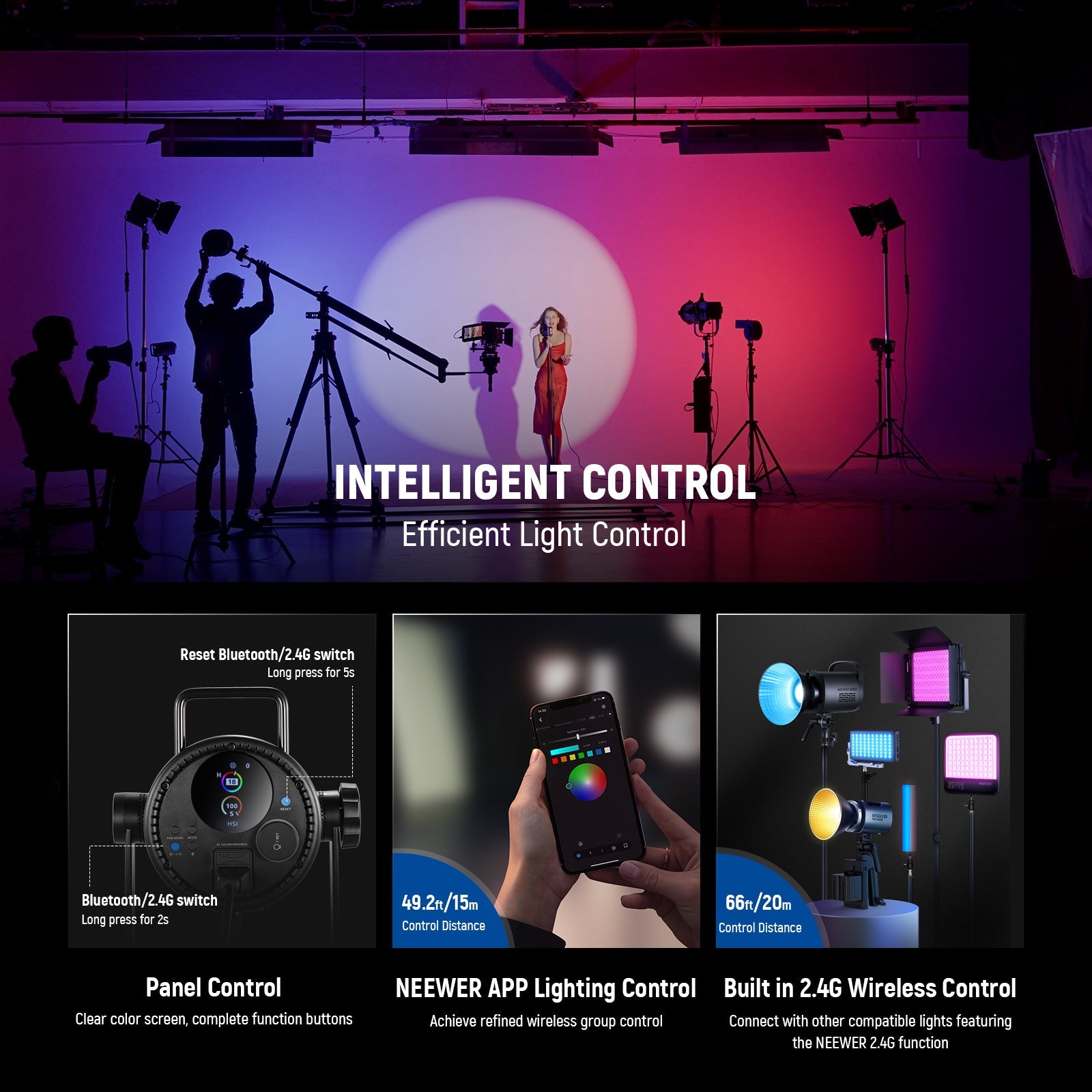 NEEWER CB300C RGB Video Light with App Control